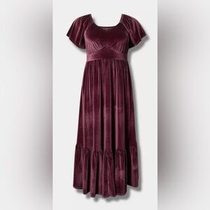 Torrid Flutter Sleeve Surplice Maxi Dress